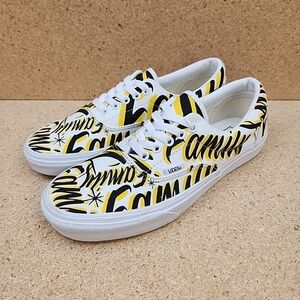 Vans Era Family Skateboard Shoes Canvas White/Yellow/Black Mens 9 Womans 10.5